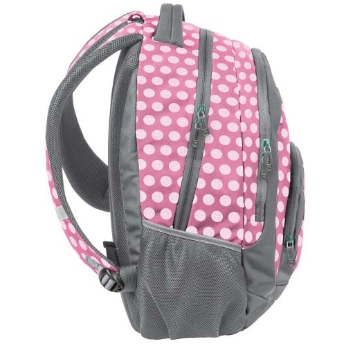 Яркий женский рюкзак Paso 18-2708PI16 20L Розовый в горох