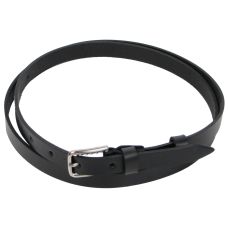 Узкий женский кожаный ремень Skipper 1484-15 Черный