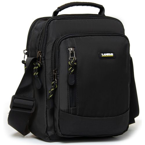 Мужская наплечная сумка планшетка Lanpad LAN82058 Черная