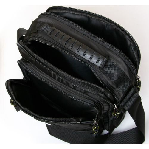 Мужская наплечная сумка планшетка Lanpad LAN82058 Черная