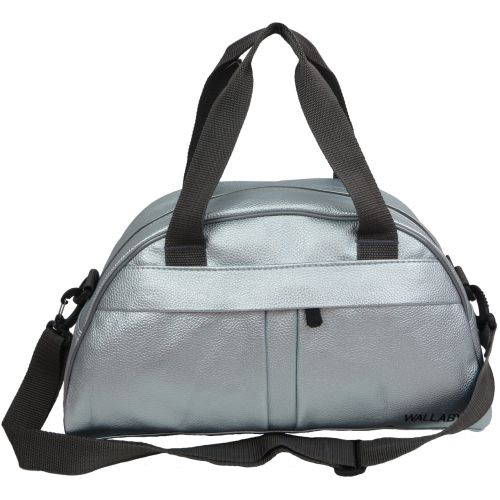 Спортивная сумка для фитнеса из кожзаменителя Wallaby 313 16л  Серебристый
