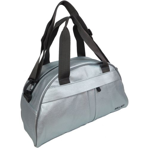 Спортивная сумка для фитнеса из кожзаменителя Wallaby 313 16л  Серебристый
