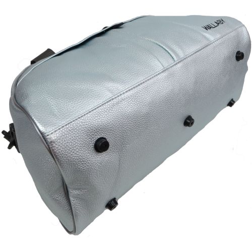 Спортивная сумка для фитнеса из кожзаменителя Wallaby 313 16л  Серебристый