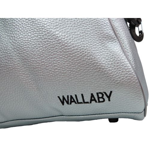 Спортивная сумка для фитнеса из кожзаменителя Wallaby 313 16л  Серебристый