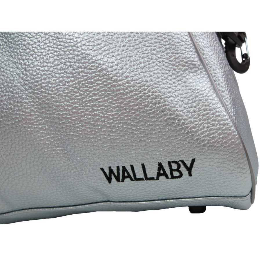 Спортивная сумка для фитнеса из кожзаменителя Wallaby 313 16л  Серебристый