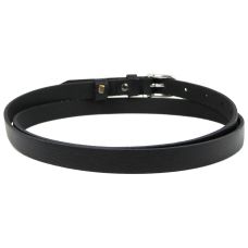 Узкий кожаный женский ремень Skipper 1485-15 Черный