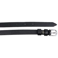 Узкий кожаный женский ремень Skipper 1485-15 Черный