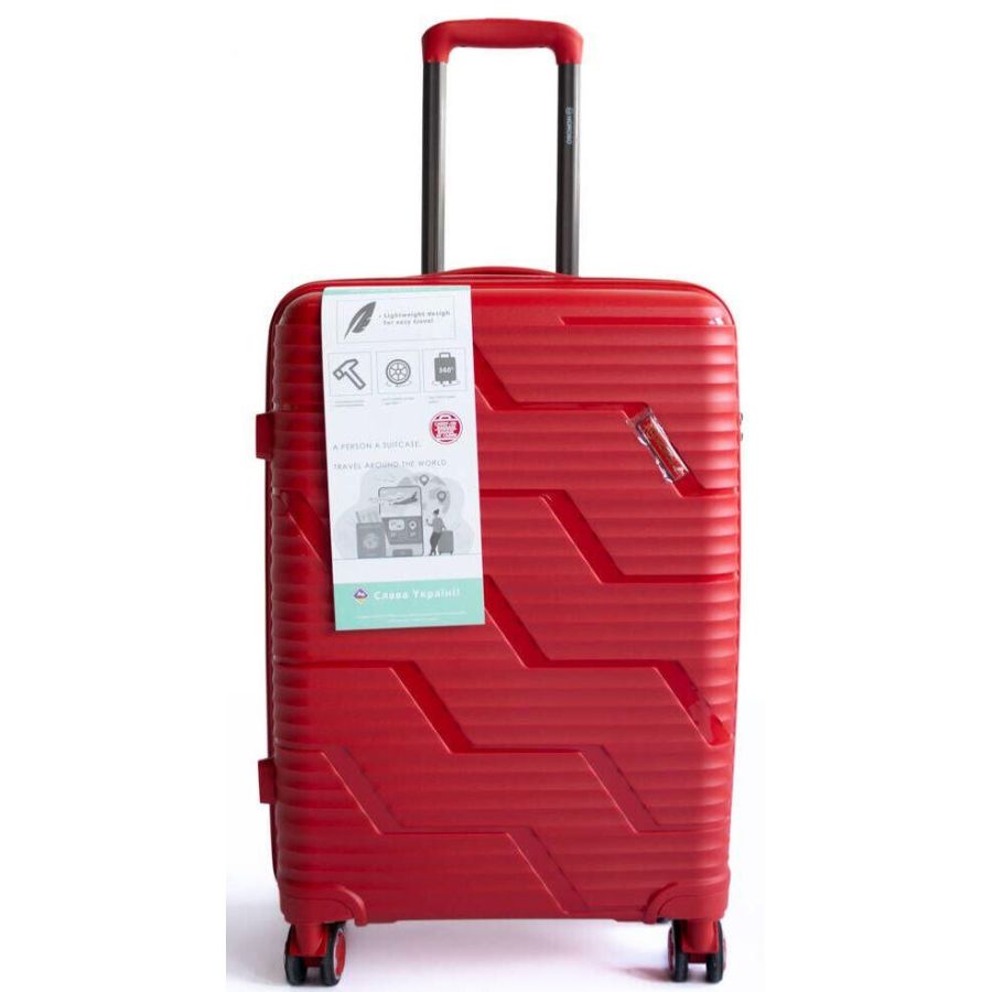 Чемодан Большой L пластиковый поликарбонат Horoso S120228S 85L Красный