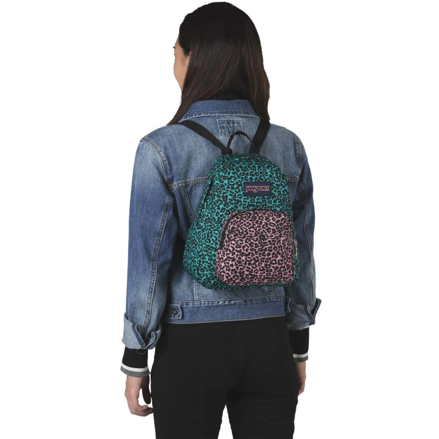 Маленький молодежный рюкзак Jansport Half Pint 10L Бирюзовый с розовым