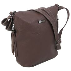  Сумка женская кожаная через плечо Borsacomoda 878.028 Коричневая