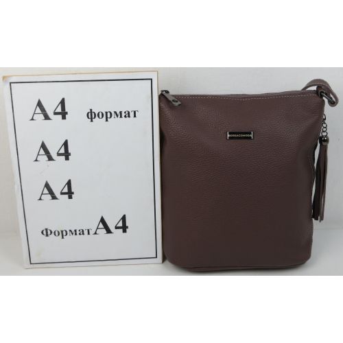 Сумка женская кожаная через плечо Borsacomoda 878.028 Коричневая