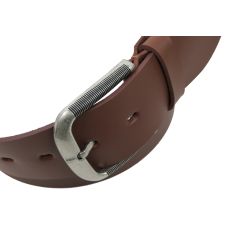 Широкий кожаный ремень под джинсы Skipper 1496-50 Коричневый