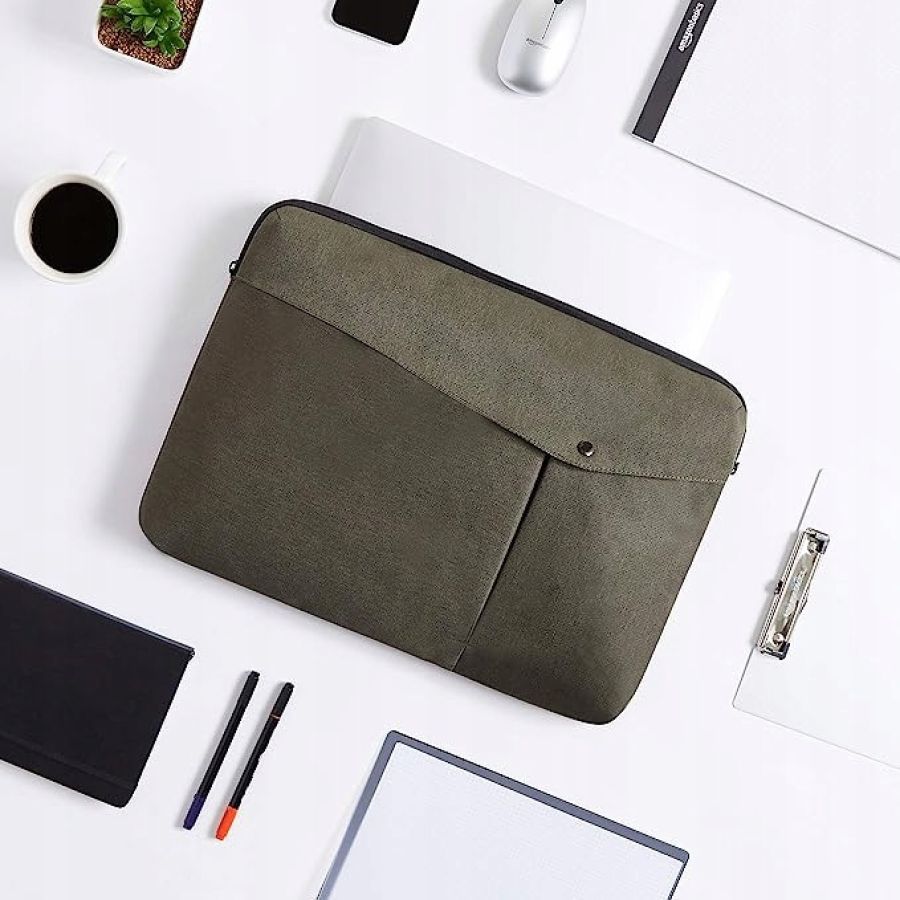 Чехол, сумка для ноутбука 17 дюймов Amazon Basics S1645423 Серый