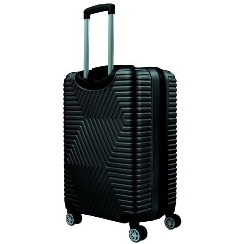 Чемодан пластиковый Средний M на колесах GD Polo 70L Черный