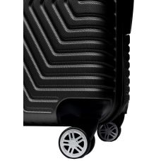 Чемодан пластиковый Средний M на колесах GD Polo 70L Черный
