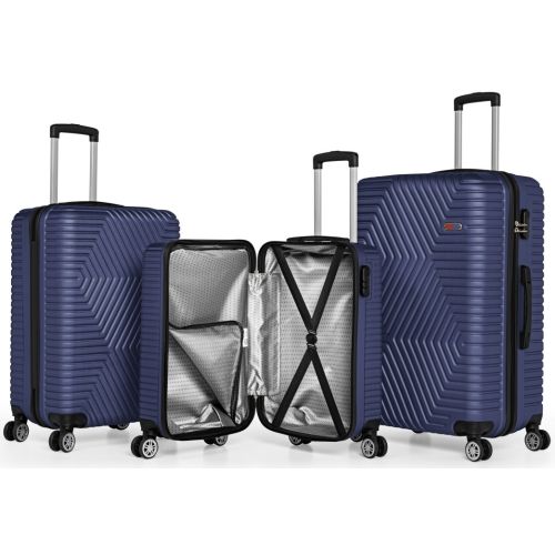 Чемодан Большой L ABS пластик на колесах GD Polo 60k001 115L Синий