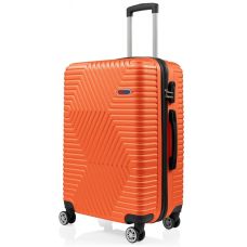 Чемодан Большой L  ABS пластик на колесах GD Polo 60k001 115 L Оранжевый