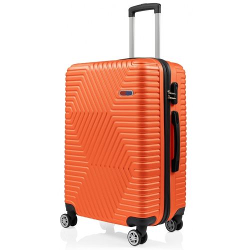 Чемодан Большой L  ABS пластик на колесах GD Polo 60k001 115 L Оранжевый