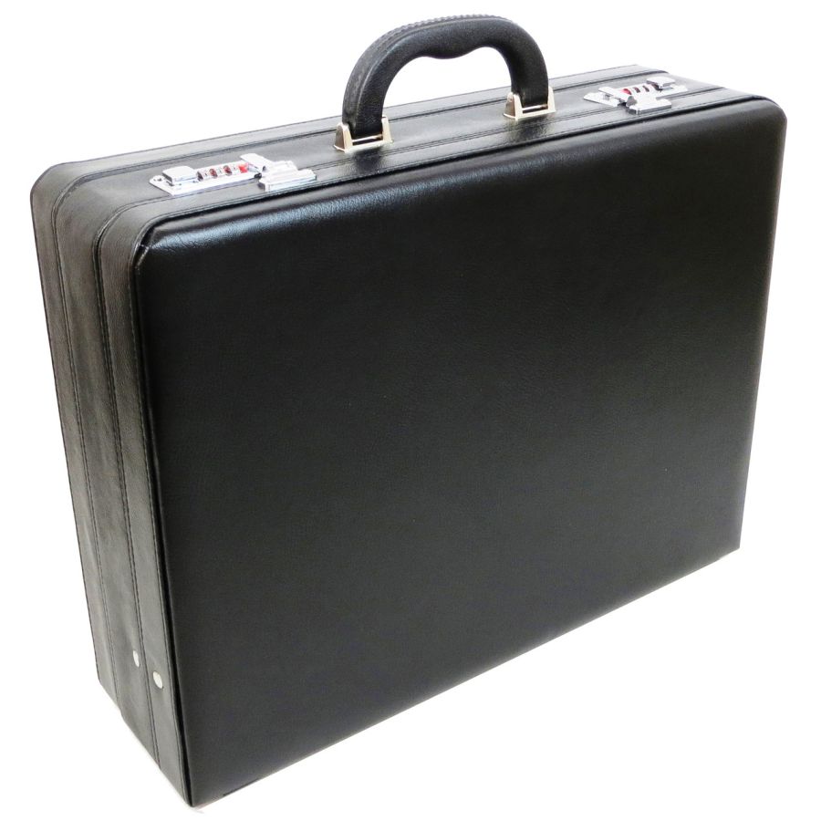Кейс дипломат большой из эко кожи Portfolio S1645426 Черный