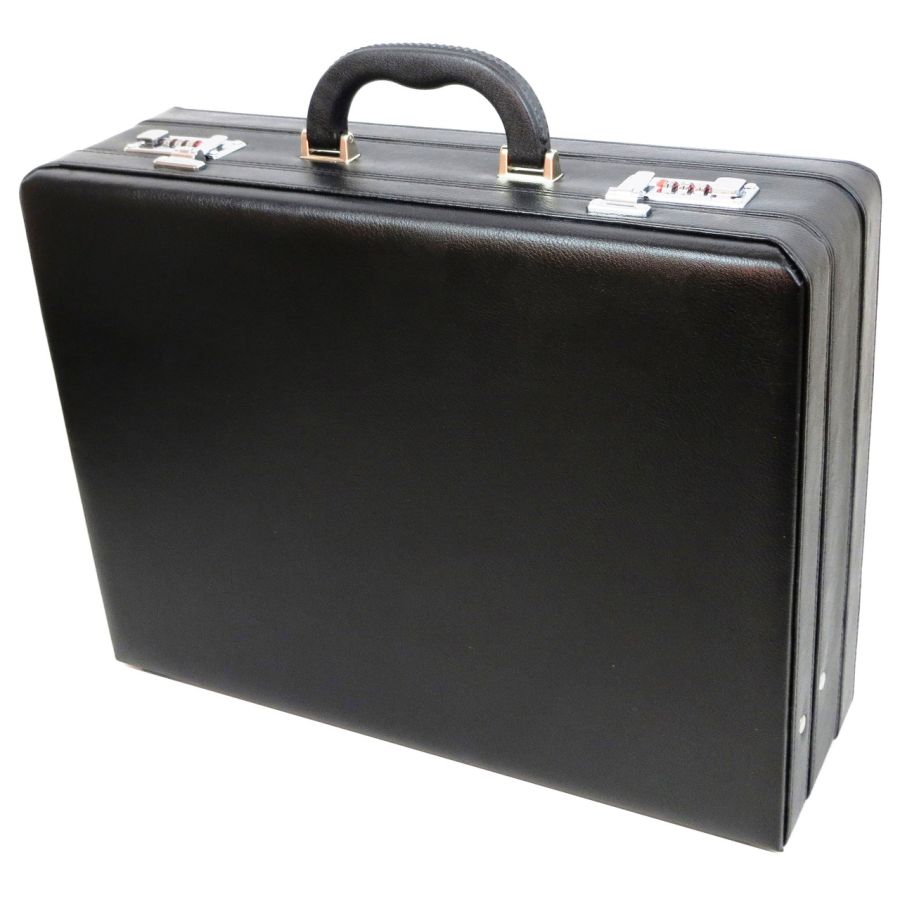 Кейс дипломат большой из эко кожи Portfolio S1645426 Черный