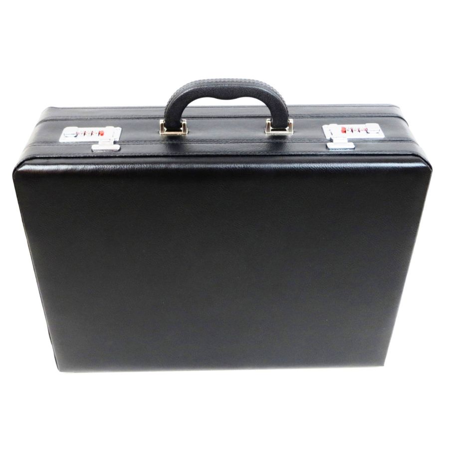 Кейс дипломат большой из эко кожи Portfolio S1645426 Черный