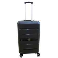  Чемодан Средний М из полипропилена на колесах My Polo70c05 60L Черный