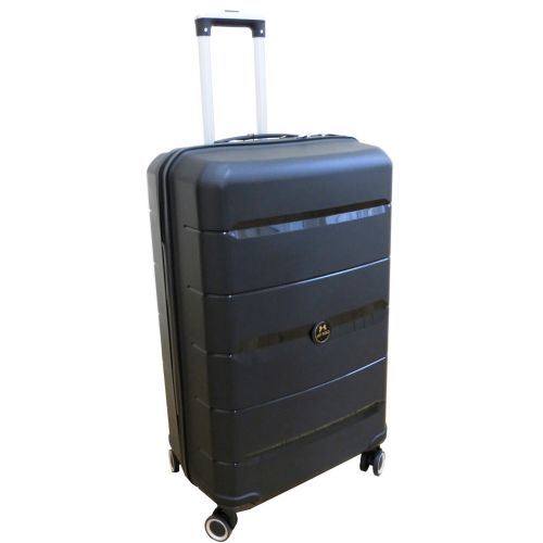 Чемодан Большой L  пластиковый из полипропилена на колесах My Polo70c05 93L Черный