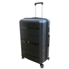  Чемодан Большой L  пластиковый из полипропилена на колесах My Polo70c05 93L Черный