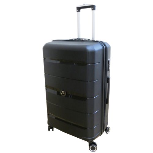 Чемодан Большой L  пластиковый из полипропилена на колесах My Polo70c05 93L Черный