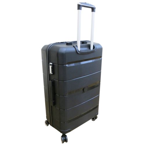 Чемодан Большой L  пластиковый из полипропилена на колесах My Polo70c05 93L Черный