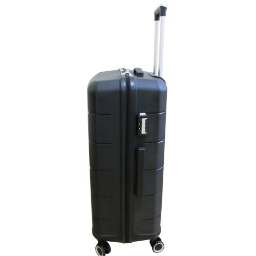 Чемодан Большой L  пластиковый из полипропилена на колесах My Polo70c05 93L Черный