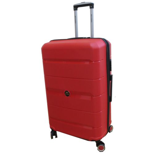 Чемодан Большой L пластиковый из полипропилена на колесах My Polo70c05 93L Красный