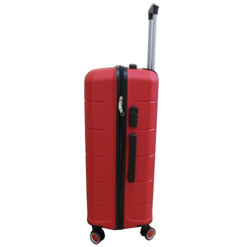 Чемодан Большой L пластиковый из полипропилена на колесах My Polo70c05 93L Красный
