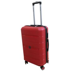  Чемодан Средний М из полипропилена на колесах My Polo70c05 60L Красный