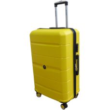  Чемодан Большой L пластиковый из полипропилена на колесах My Polo70c05 93L Желтый