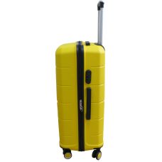  Чемодан Большой L пластиковый из полипропилена на колесах My Polo70c05 93L Желтый