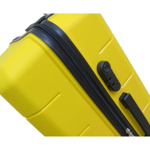 Чемодан Средний М из полипропилена на колесах My Polo70c05 60L  Желтый