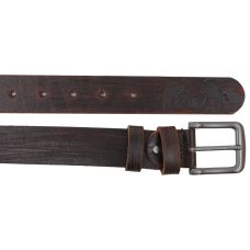 Ремень мужской винтажный кожаный Skipper 1503-38 3.8 см Коричневый