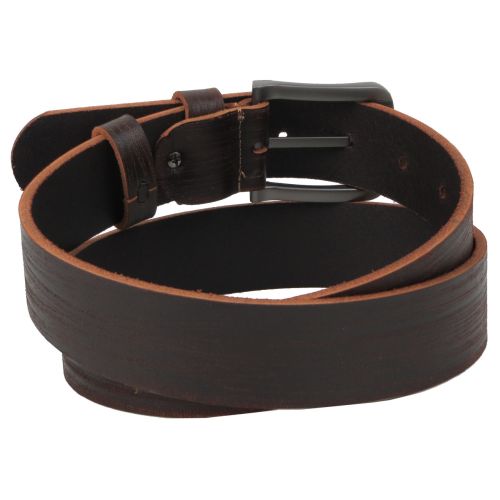 Ремень мужской винтажный кожаный Skipper 1503-38 3.8 см Коричневый