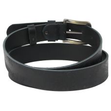 Ремень мужской кожаный с эффектом потертости Skipper 1504-38  3,8 см Черный 