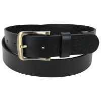 Ремень мужской кожаный под джинсы Skipper 1502-38 3.8 см Черный