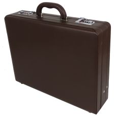Кейс дипломат из эко кожи с увеличением объема Portfolio S1645432 Коричневый