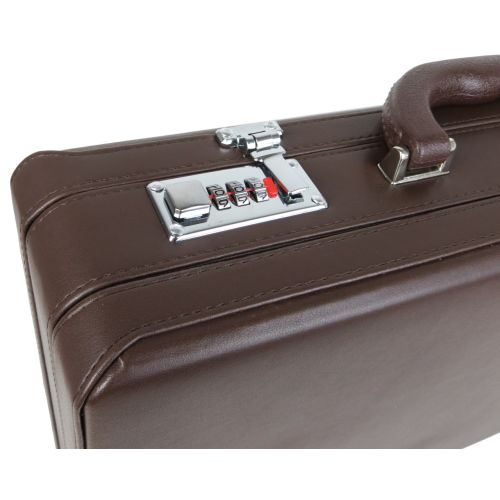 Кейс дипломат из эко кожи с увеличением объема Portfolio S1645432 Коричневый