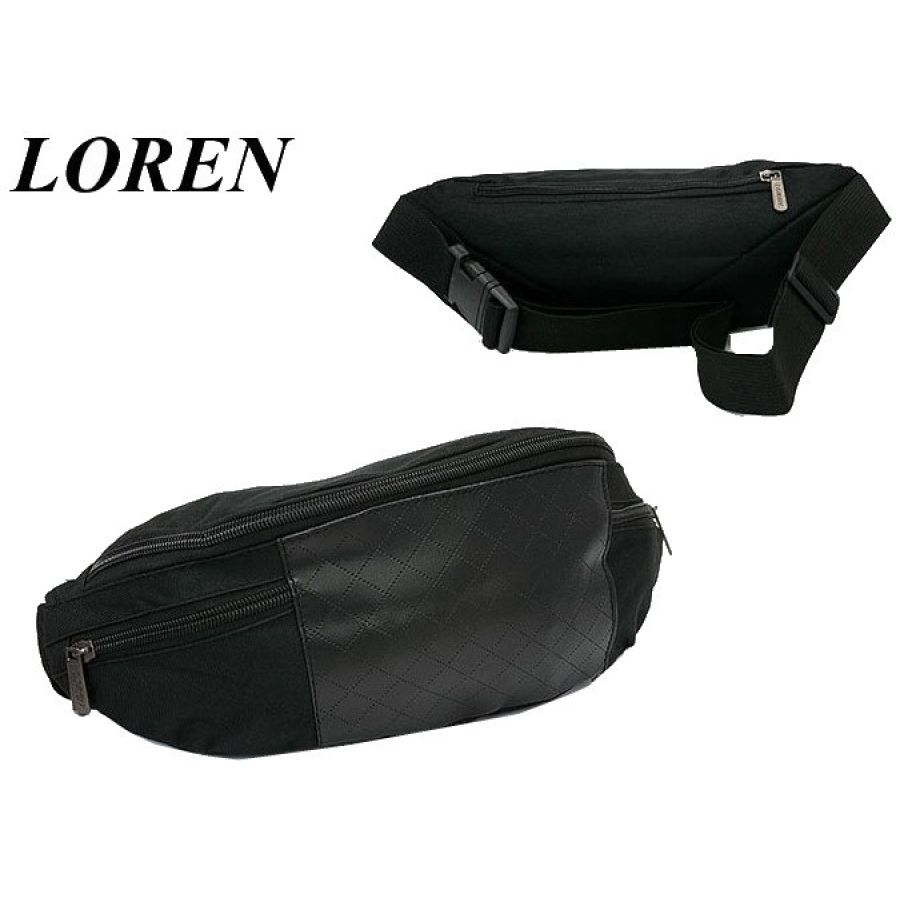 Сумка поясная молодежная Loren CWB04 Черная