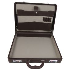  Мужской кейс дипломат из эко кожи Portfolio 44х33х8 см Коричневый