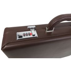  Мужской кейс дипломат из эко кожи Portfolio 44х33х8 см Коричневый