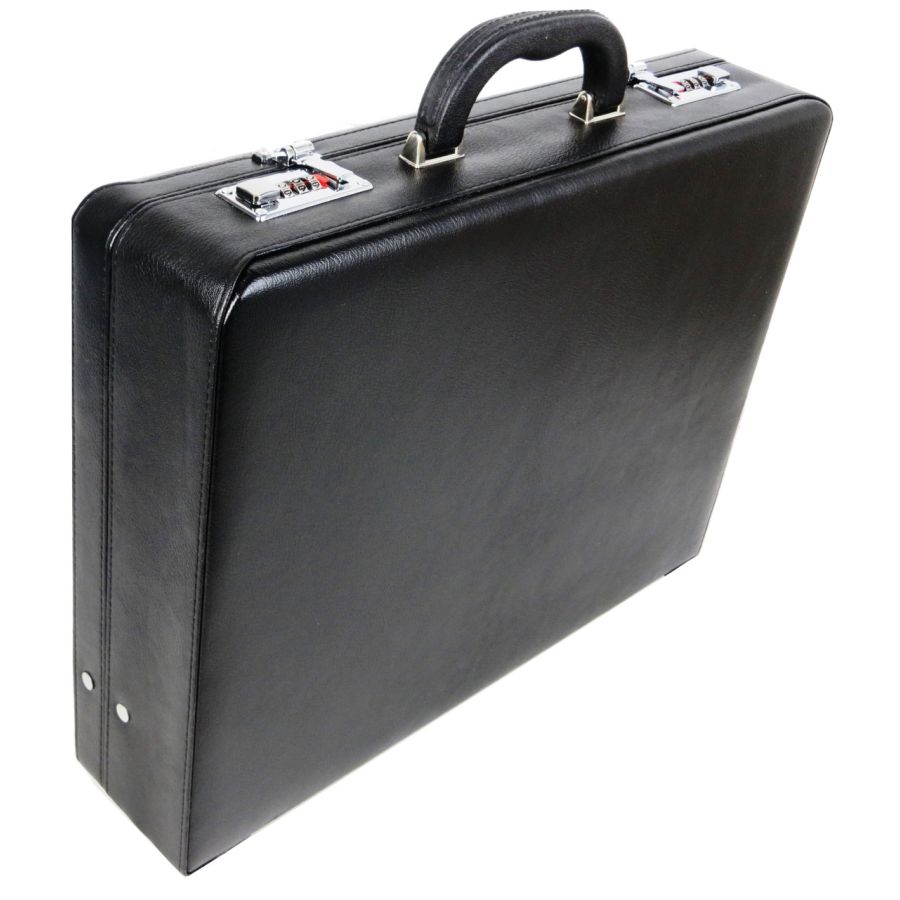 Кейс дипломат из эко кожи Portfolio Черный 44х33х10 см