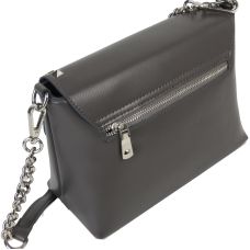  Женская кожаная сумка на плечо Serena 1430 Серая