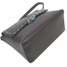  Женская кожаная сумка на плечо Serena 1430 Серая