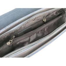  Женская кожаная сумка на плечо Serena 1430 Серая